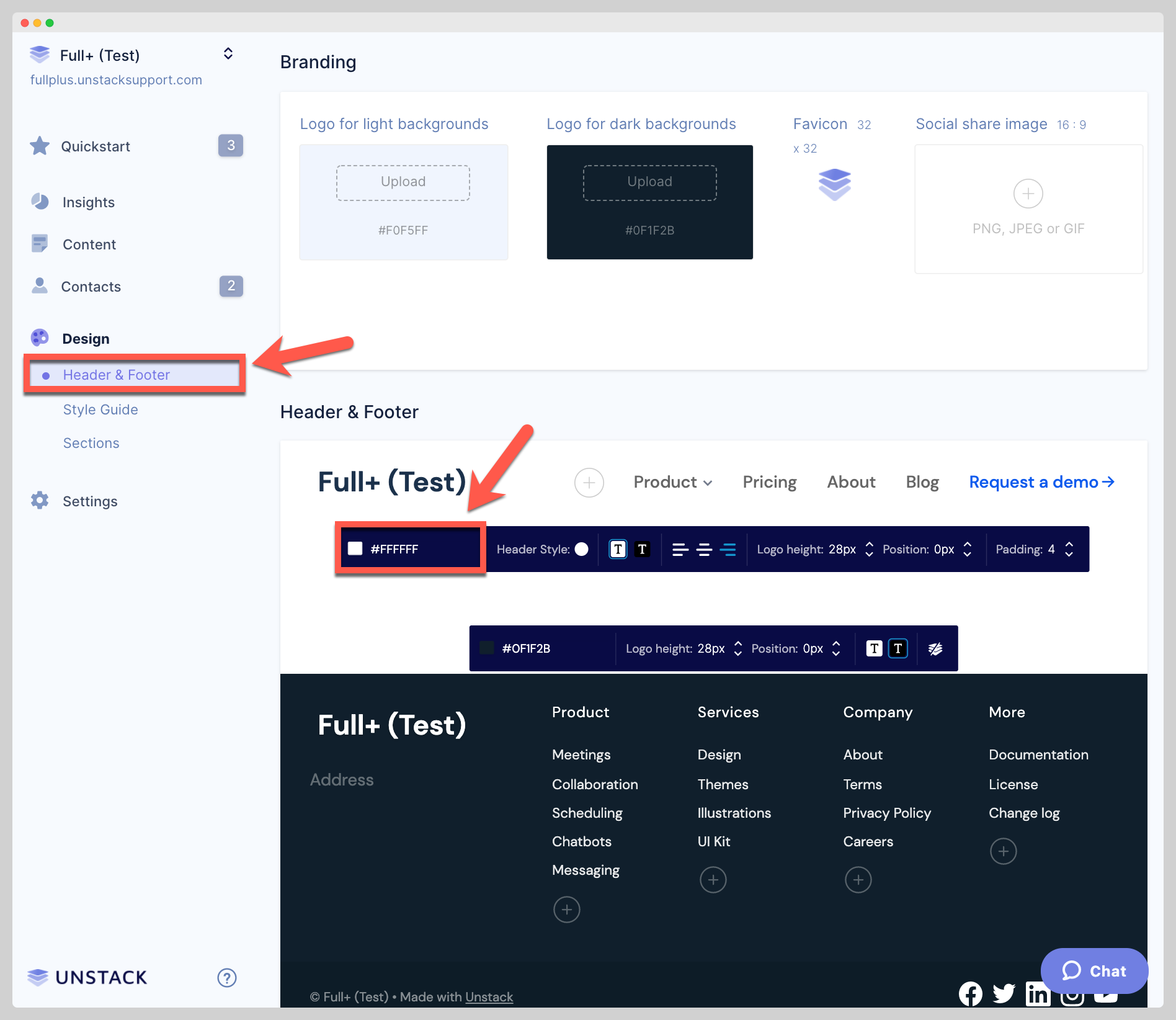 Header Color Adjustment Attributes